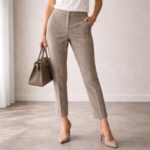 Lafayette 148 Manhattan Houndstooth Ankle Pants Size 0 Wool Blend Slim Career